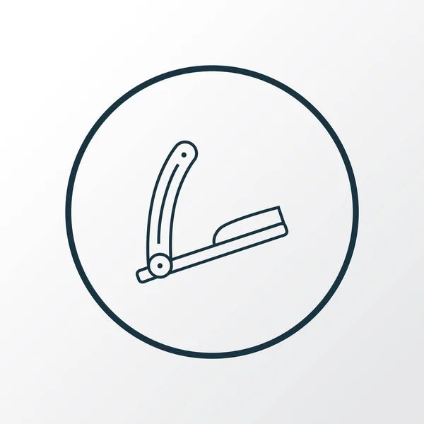 Straight razor icon line symbol. Premium quality isolated shaving element in trendy style. — Stock Vector