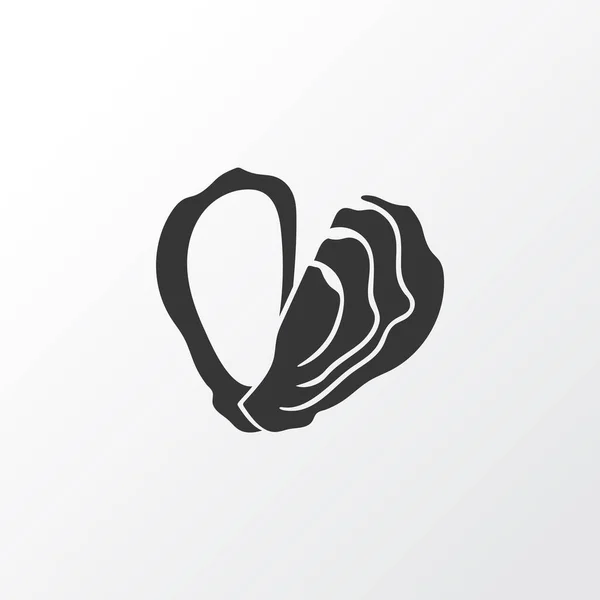 Simbolo dell'icona dell'ostrica. Elemento crostacei isolato di qualità premium in stile trendy . — Vettoriale Stock