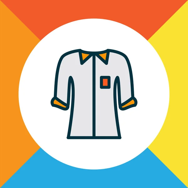 Low bias roll pictogram gekleurde lijn symbool. Premium kwaliteit geïsoleerde kledingstuk in trendy stijl. — Stockvector