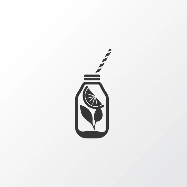 Symbol rostlinné detoxikační ikony. Prvek prvotřídní kvality izolovaného smoothie v módním stylu. — Stockový vektor