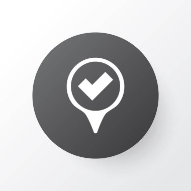 Evet işaret simgesi. Premium kalite izole edilmiş işaretçi ögesi modada.