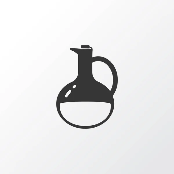 Icono de aceite de vidrio símbolo. Elemento botella aislado de primera calidad en estilo de moda . — Vector de stock