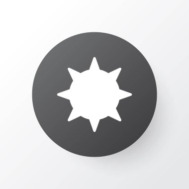 Güneş ikonu sembolü. Kaliteli kalite izole güneş elementi modada.