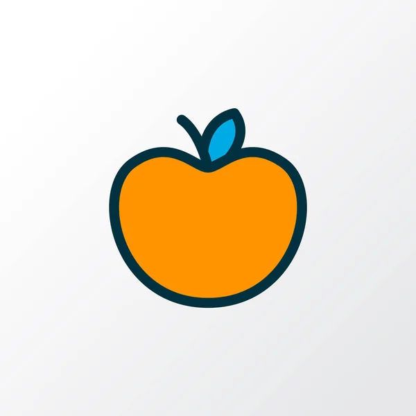 Apple icon colored line symbol. Premium quality isolated fruit element in trendy style. — ストックベクタ