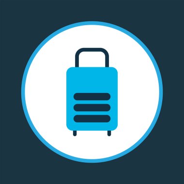 Bavul simgesi renkli sembol. Premium kalite izole Bagaj öğe trendy tarzı.