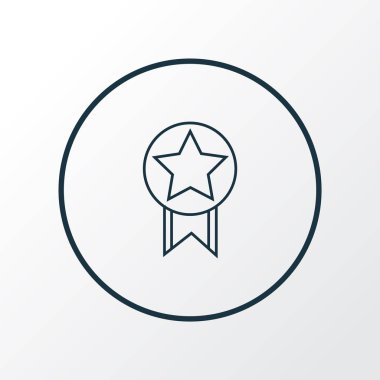 Kalite simgesi satır sembolü. Premium kalite izole garanti öğe trendy tarzı.