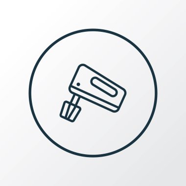 El karıştırıcı simgesini satırı simgesi. Premium kalite izole çırpma teli öğe trendy tarzı.