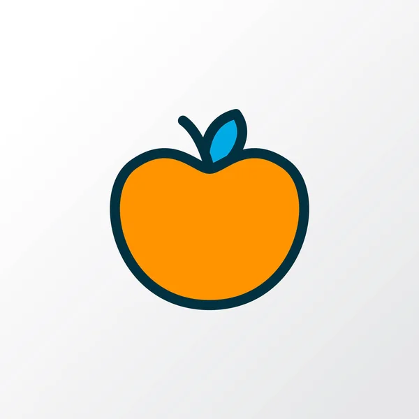 Apple icon colored line symbol. Premium quality isolated fruit element in trendy style. — ストック写真