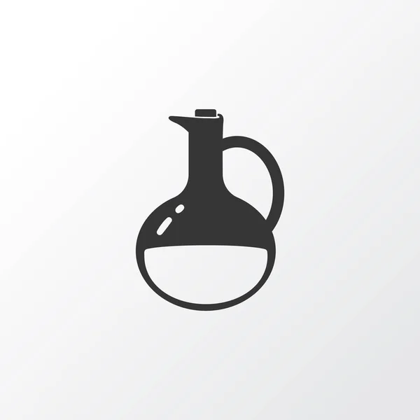 Symbol ikony szklanego oleju. Wysokiej jakości izolowany element butelki w modnym stylu. — Zdjęcie stockowe