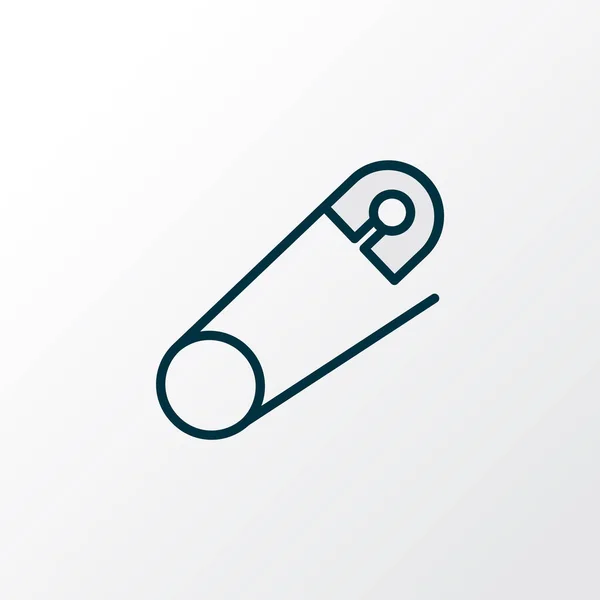 Biztonság pin ikon színes vonal szimbólum. Prémium minőségű elszigetelt biztonsági elem trendi stílusban. — Stock Fotó