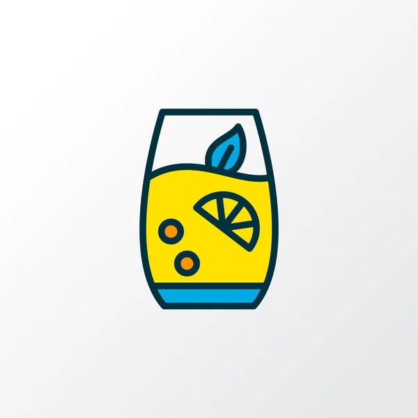 Limonádé ikon színes vonal szimbólum. Prémium minőségű, elszigetelt gyümölcslé elem trendi stílusban. — Stock Fotó
