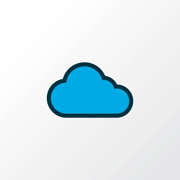 雲のアイコンの色のラインシンボル。流行のスタイルでプレミアム品質の隔離された曇りの要素. — ストック写真