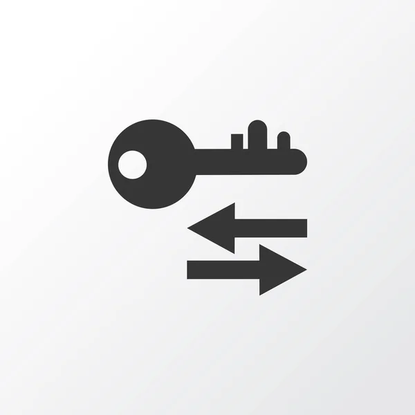 Sortieren Sie Schlüsselwörter Symbol-Symbol. hochwertige isolierte Pfeil-Element im trendigen Stil. — Stockfoto