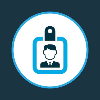 Simge renkli simgeye eriş. Moda tarzında birinci kalite izole edilmiş rozet ögesi.