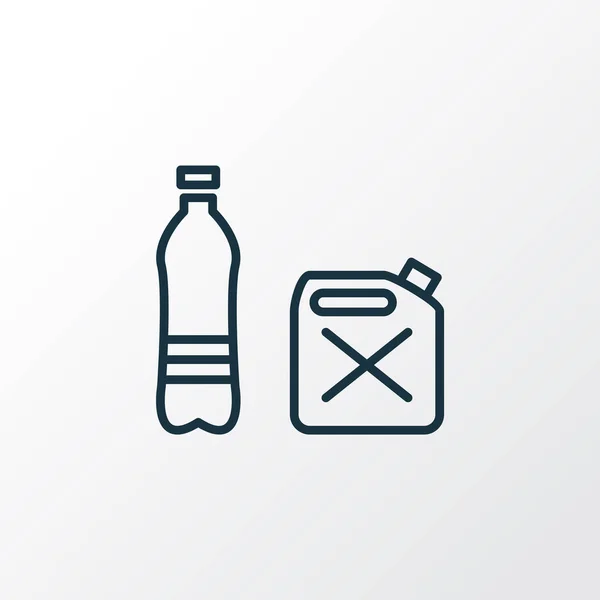 Plastic flessen pictogram lijn symbool. Premium kwaliteit geïsoleerd containerelement in trendy stijl. — Stockfoto