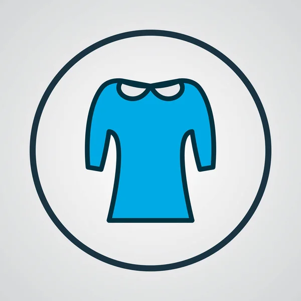 Pan collar icon colored line symbol. Premium quality isolated shirt element in trendy style. — Stock Photo, Image