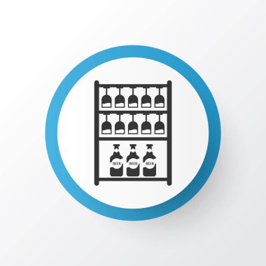 Cam simgesi simgesi. Premium kaliteli izole stand son moda stil öğesinde bira.