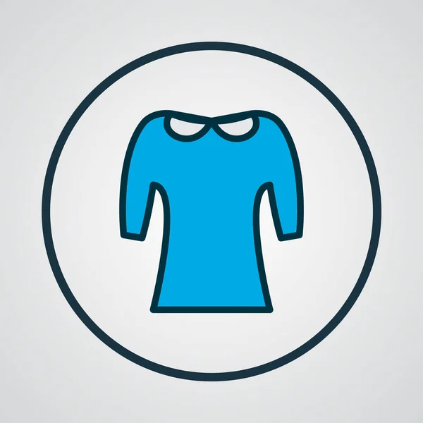 팬 칼라 아이콘 색 라인 심볼. 유행하는 스타일의 고급 품질의 고립된 셔츠 요소. — 스톡 벡터