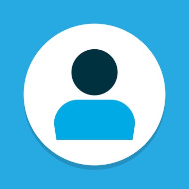 Profil simgesi renkli sembol. Kaliteli kalite izole edilmiş kişisel veri ögesi modada.