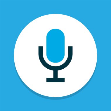 Mikrofon simgesi renkli sembol. Kaliteli kalite izole mikrofon ögesi modada.