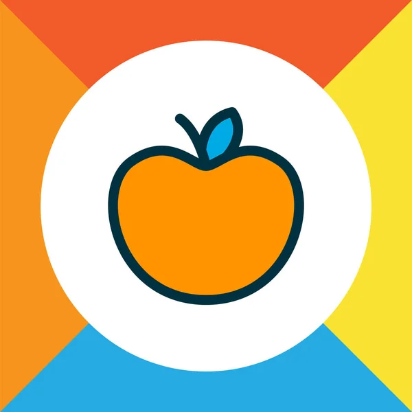 Icono de Apple símbolo de línea de color. Elemento frutal aislado de primera calidad en estilo moderno . — Vector de stock