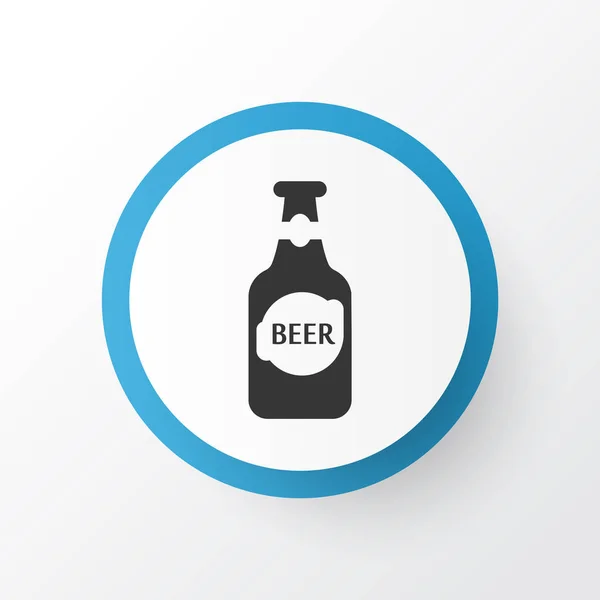 병 맥주 아이콘 기호입니다. 최신 유행 스타일에 프리미엄 품질 절연된 알코올 요소. — 스톡 벡터