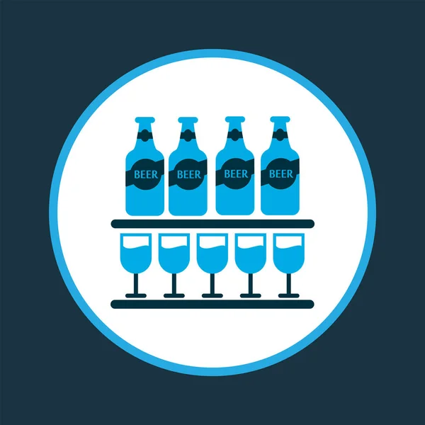 Stativ av öl ikon färgad symbol. Premium kvalitet isolerade stativ av glasögon element i trendig stil. — Stock vektor