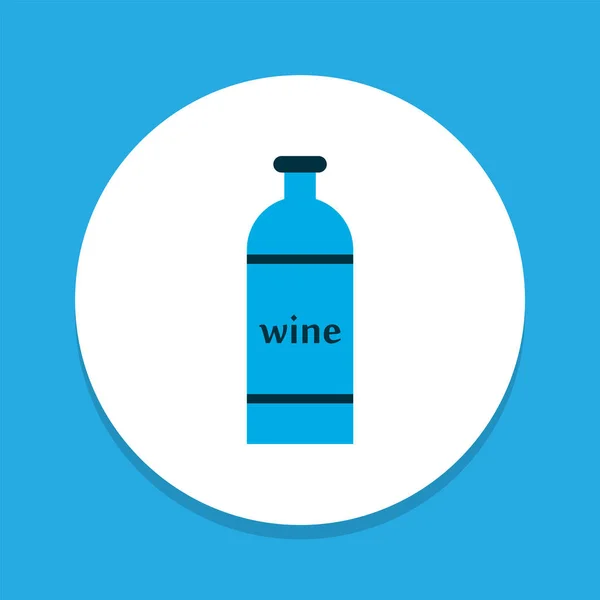Botella de vino icono símbolo de color. Elemento cabernet aislado de primera calidad en estilo moderno . — Vector de stock