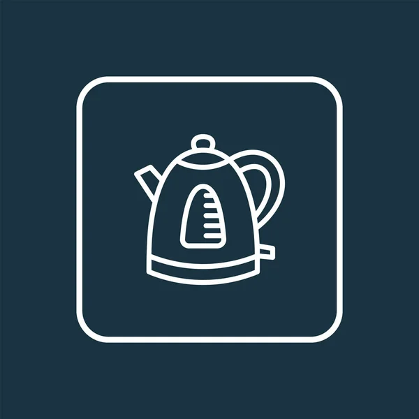 Electric kettle icon line symbol. Premium quality isolated teapot element in trendy style.