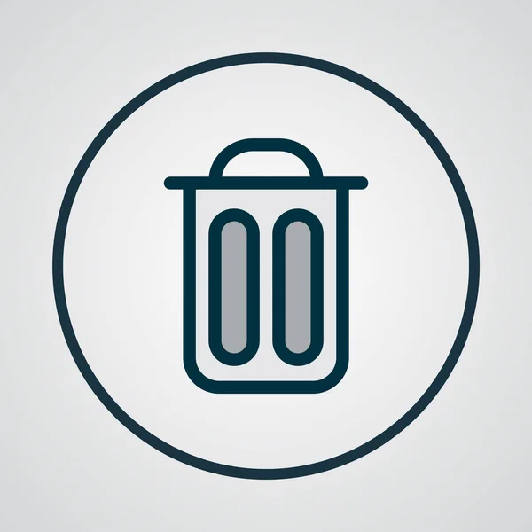 Garbage icon colored line symbol. Premium quality isolated trash bin element in trendy style. — ストック写真