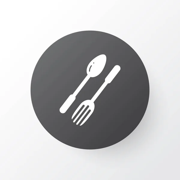 Spoon fork icon symbol. Premium quality isolated dishware element in trendy style. — Stock Vector