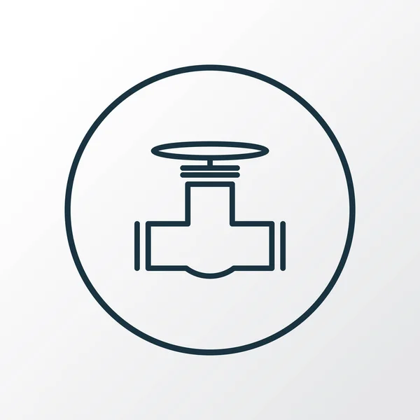 Symbole de ligne d'icône de pipeline. Élément de valve isolé de qualité supérieure dans un style tendance . — Image vectorielle