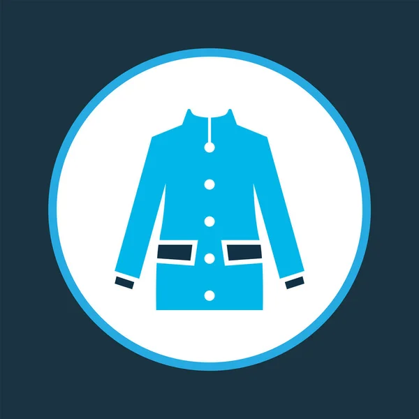 Simbolo colorato icona cappotto. Giacca isolata di alta qualità in stile trendy . — Foto Stock