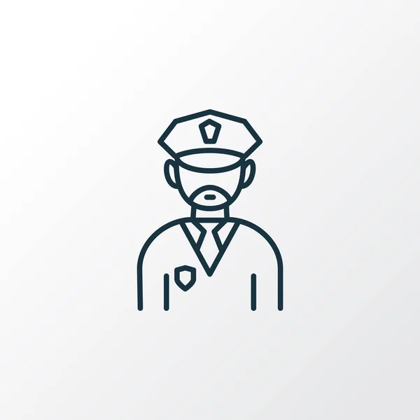 Police icon line symbol. Premium quality isolated cop element in trendy style. — Stock Photo, Image