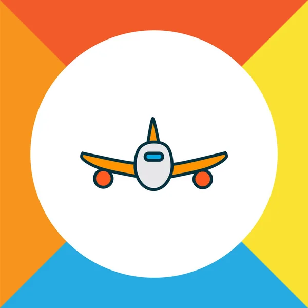 Plane icon colored line symbol. Premium quality isolated aircraft element in trendy style.