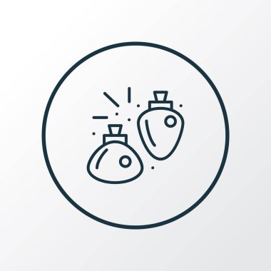 Mana iksir çizgi sembolü. Kaliteli kalite izole edilmiş matara ögesi modada.