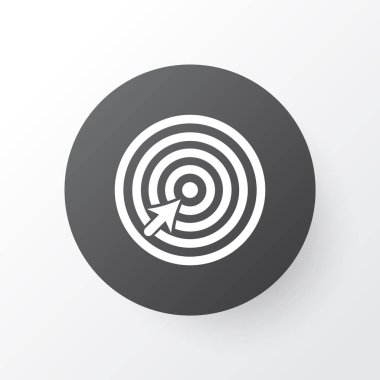 Hedef simgesi. Moda tarzında birinci kalite izole hedef ögesi.