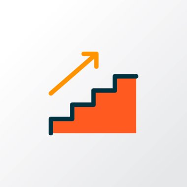 Merdiven simgesi renkli çizgi sembolü. Kaliteli kalite izole edilmiş elementler modayı yükseltir.