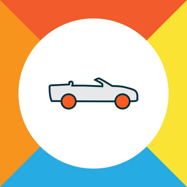 Cabriolet εικονίδιο χρωματιστό σύμβολο γραμμής. Υψηλής ποιότητας απομονωμένο στοιχείο αυτοκινήτου σε μοντέρνο στυλ. — Φωτογραφία Αρχείου