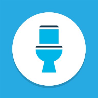 Tuvalet simgesi renkli sembol. Üstün kaliteli moda stil öğesinde wc izole.