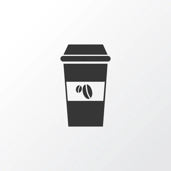 Símbolo del icono del café para llevar. Elemento descafeinado aislado de primera calidad en estilo moderno . — Vector de stock