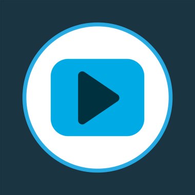 Simge renkli sembolü başlat. Moda tarzında birinci kalite izole oyun ögesi.