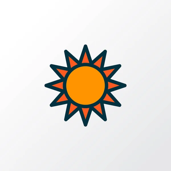 Nap ikon színes vonal szimbólum. Prémium minőségű elszigetelt napfény elem trendi stílusban. — Stock Fotó