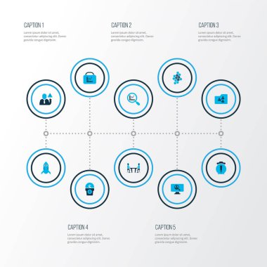 Takım simgeleri bal peteği takımı, uyarı alarmı, roket ve diğer balmumu elementleriyle birlikte ayarlandı. İzole vektör illüstrasyon ekibi simgeleri.