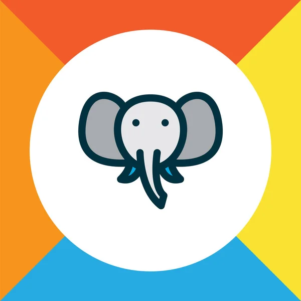 Elephant icon colored line symbol. Premium quality isolated animal element in trendy style. — Stock Photo, Image