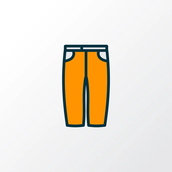 Capris pictogram gekleurde lijn symbool. Premium kwaliteit geïsoleerde broek element in trendy stijl. — Stockvector