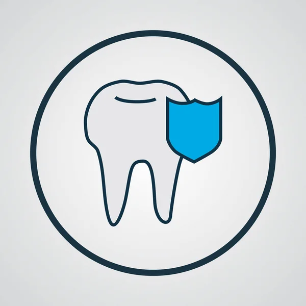 Lleva símbolo de línea de color icono de defensa. Elemento de protección dental aislado de primera calidad en estilo moderno. —  Fotos de Stock