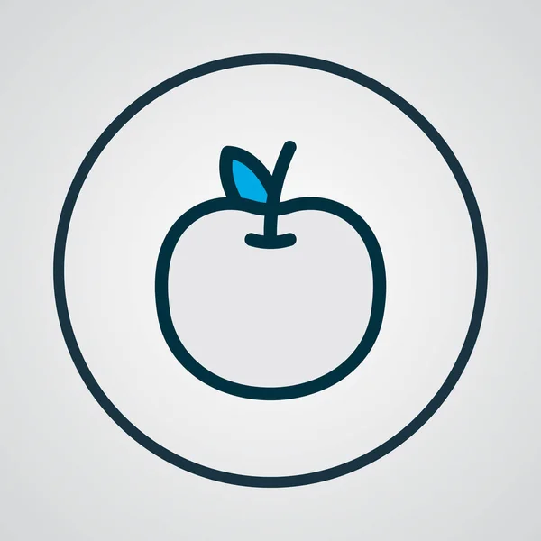 Owocowa ikona kolorowy symbol linii. Wysokiej jakości izolowany element jabłkowy w modnym stylu. — Zdjęcie stockowe