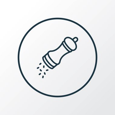 Biber öğütücü simgesi. Moda tarzında birinci kalite izole baharat ögesi.