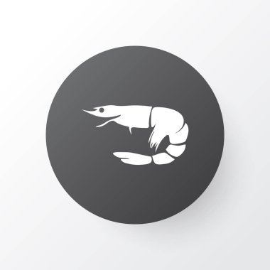 Karides simgesi simgesi. Premium kalite izole karides öğe trendy tarzı.